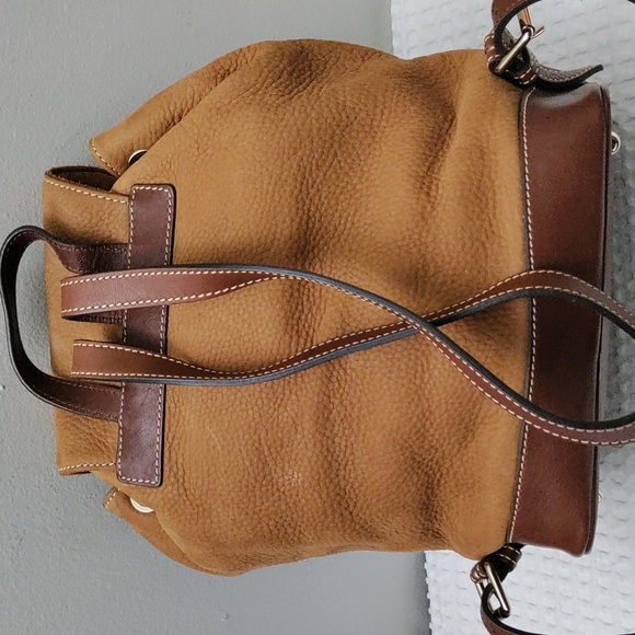 Dooney & Bourke Nubuck/Leather Drawstring Backpack - Picture 10 of 10